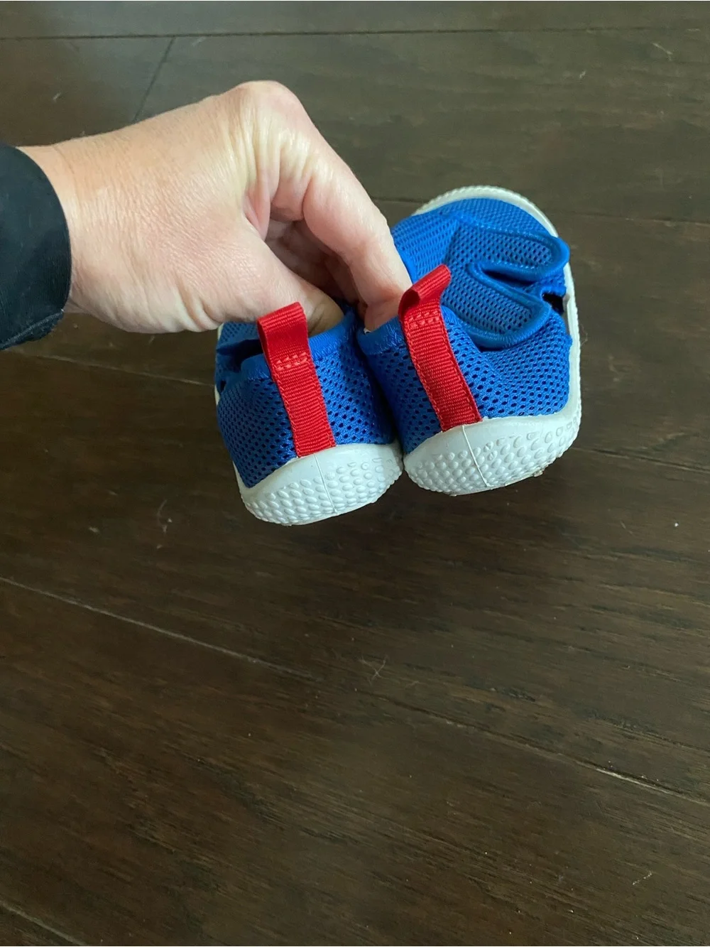 Kids Blue Mesh water shoes with Velcro Strap